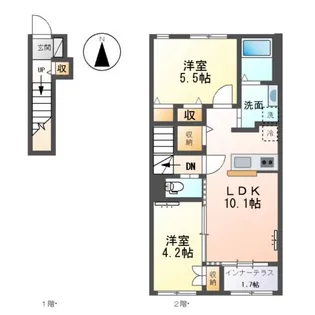 ピュアⅡ【2階】の間取り