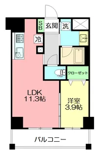 CASSIA藤沢本町【3階】の間取り