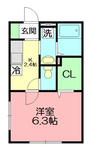 イーストアヴェニュー片瀬Ⅱ【103号室号室】の間取り