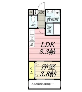 ジーメゾン海老名門沢橋【3階】の間取り