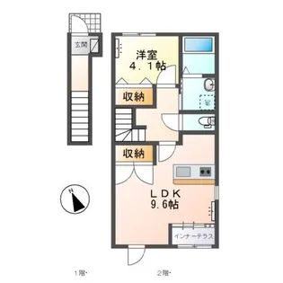 ヴェルデュールⅢ【2階】の間取り