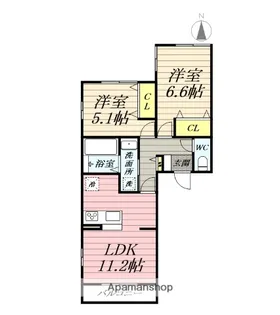 イーストピークヴィオレ【3階】の間取り