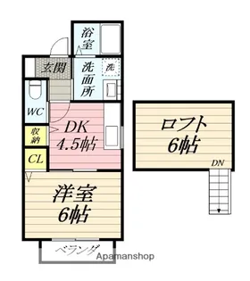 サンフォレスト入生田第三棟【2階】の間取り