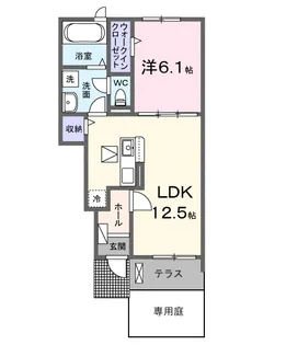 カフア テラス【1階】の間取り
