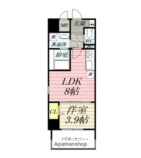 レジデンス湘南平塚【6階】の間取り