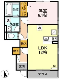 プレミアムコート C【1階】の間取り