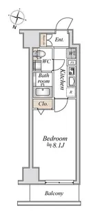 LIME RESIDENCE HIRATSUKA WEST【0709号室】の間取り