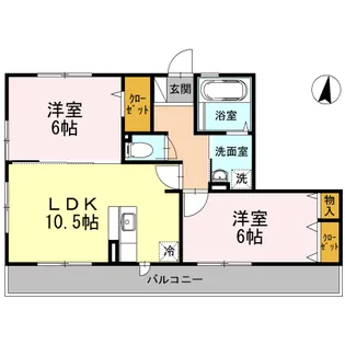 ドルチェ伊勢町【2階】の間取り