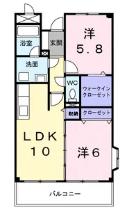 メルヴェイユー富士【2階】の間取り
