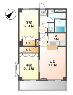 プランドール ヤバネ【3階】の間取り