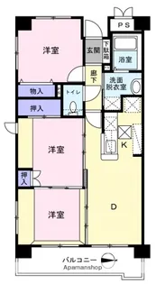 ビーブル森の台【305号室】の間取り