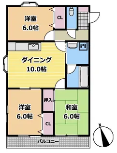 グリーンヒル【201号室】の間取り