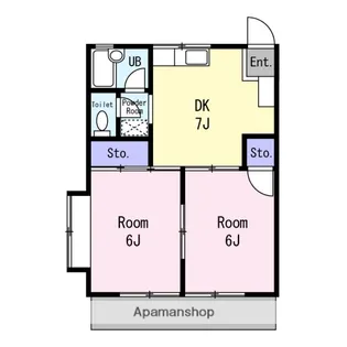 レジデンス数沢【206号室】の間取り