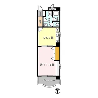 カラット中川【2階】の間取り