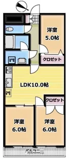 ユニコピエ鴨居【203号室】の間取り