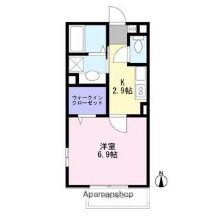 ルミエール【106号室】の間取り