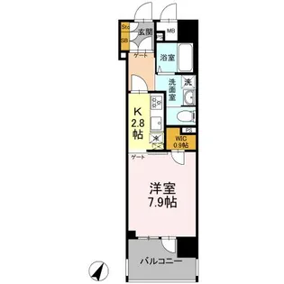 リーラ横浜川和町【0505号室】の間取り