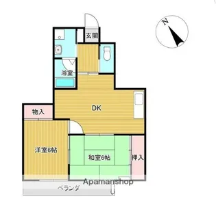 オオサワヒルズC【2階】の間取り