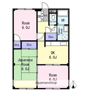 サンシャイン片倉【102号室】の間取り