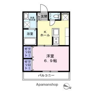 アイリス池ノ端Ⅰ【103号室】の間取り