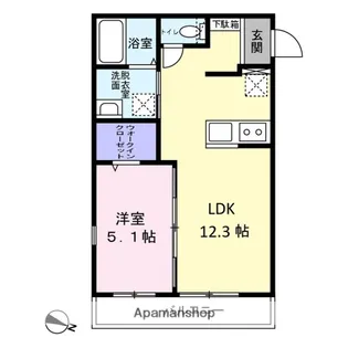 アイリス池ノ端Ⅰ【104号室】の間取り