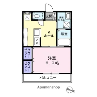 アイリス池ノ端Ⅰ【202号室】の間取り