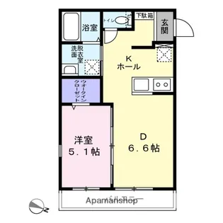 アイリス池ノ端Ⅰ【204号室】の間取り