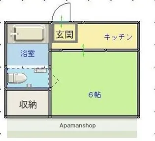 コーポみどり【102号室】の間取り