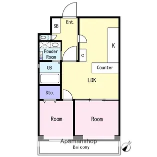 MコートⅠ【202号室】の間取り