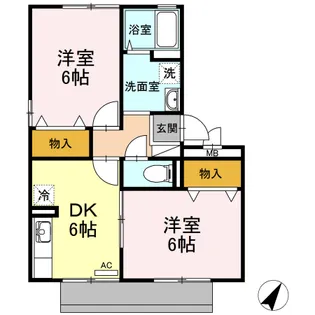 アルタ旭ヶ丘【1階】の間取り