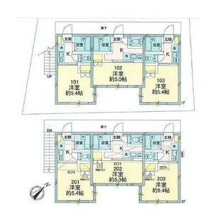 プランドール中山【2階】の間取り