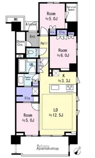プラウド横浜岡野一丁目【106号室】の間取り