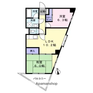 コンフォート【302号室】の間取り