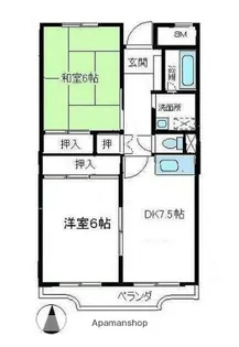 藤が丘北弘ハイツ【2階】の間取り