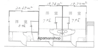 コーポ大川【202号室】の間取り