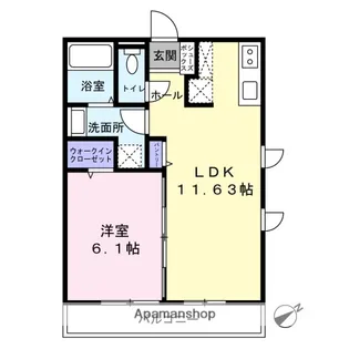 ヌック青葉台【201号室】の間取り