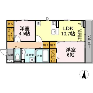 カーサ・ヴェルデ 青葉【2階】の間取り