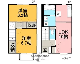 コンフォートⅠ・Ⅱ【Ⅱ-A号室】の間取り