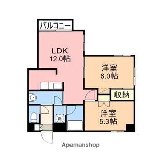 リバティープラザ東大通【4階】の間取り