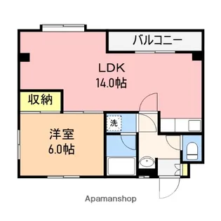 リバティープラザ東大通【8階】の間取り
