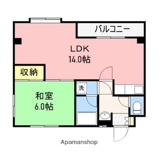 リバティープラザ東大通【3階】の間取り