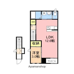 グランヴィアⅠ・Ⅱ・Ⅲ【Ⅲ-203号室】の間取り