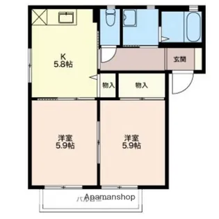 コートアルカディア【1階】の間取り
