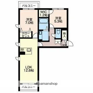 ウェルデンス上所島壱番館【3階】の間取り