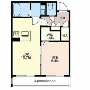 ウェルデンス上所島壱番館【103号室】の間取り