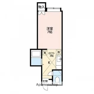 ヴィラ近江1号館【206号室】の間取り