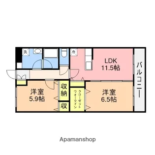 RESIDENCE HILL EAST河渡【3階】の間取り