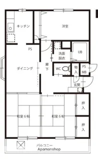 ファミーユ小金A【401号室】の間取り