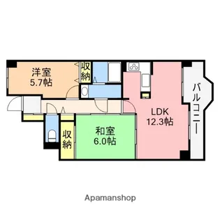 レールシティ幸西【5階】の間取り