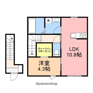 パルモアK3【2階】の間取り
